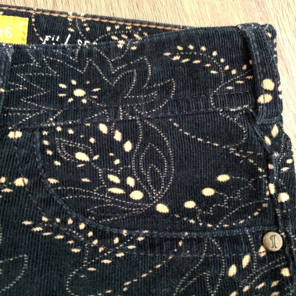 Pilcro + Letterpress Navy Printed Serif Cords 26 - Picture 4 of 8